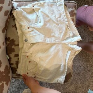 Levi's Women's Cream Jean Shorts